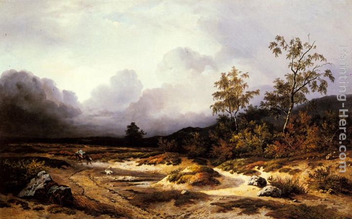 An Approaching Storm painting - Willem Roelofs An Approaching Storm art painting